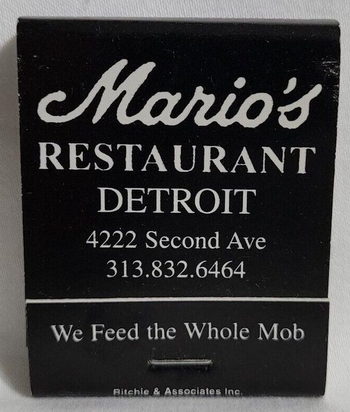 Marios Restaurant - Matchbook